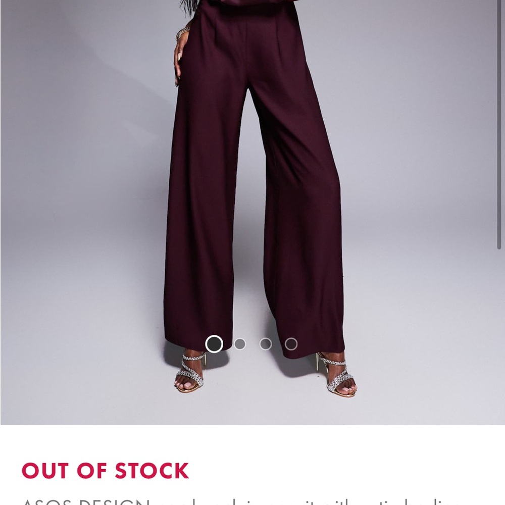 Asos - Women's Burgundy Jumpsuit size 8